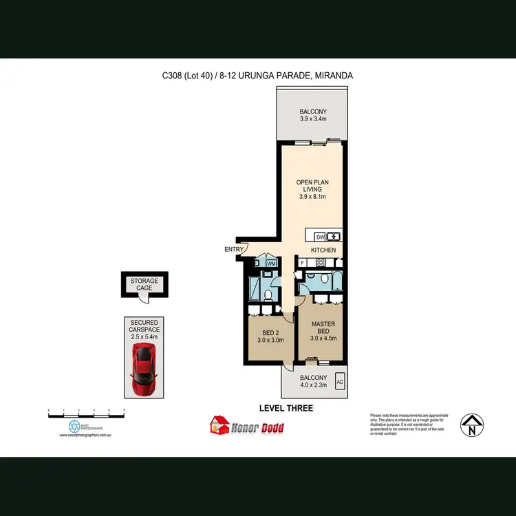 Floorplan of Homely apartment listing, 2BR/6-12 Urunga Parade, Miranda NSW 2228