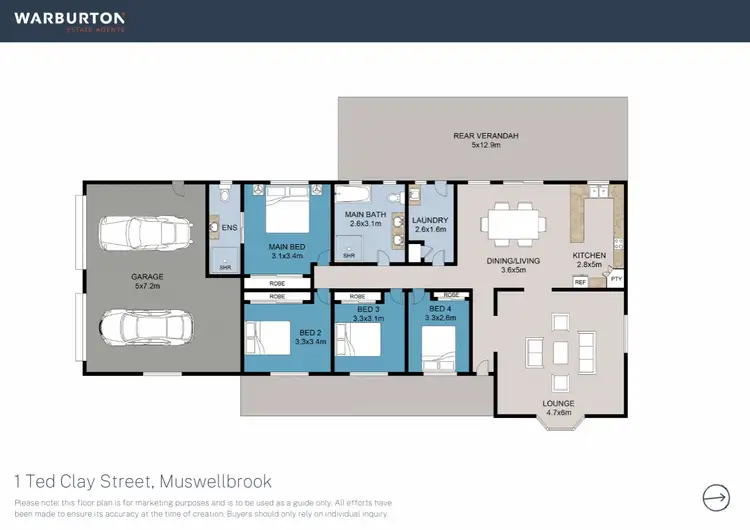 Floorplan of Homely house listing, 1 Ted Clay Street, Muswellbrook NSW 2333