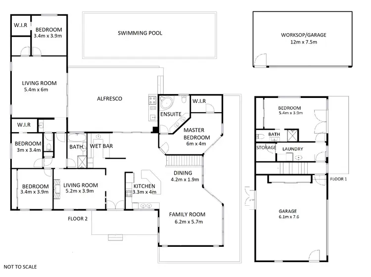 Floorplan of Homely house listing, 1 Donnington Drive, Wodonga VIC 3690