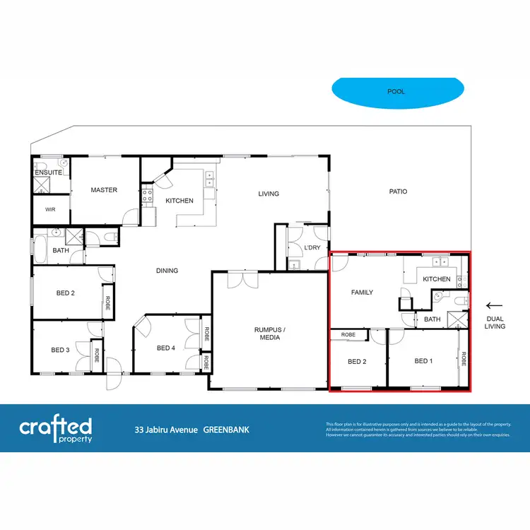 Floorplan of Homely rural property listing, 33 Jabiru Avenue, Greenbank QLD 4124