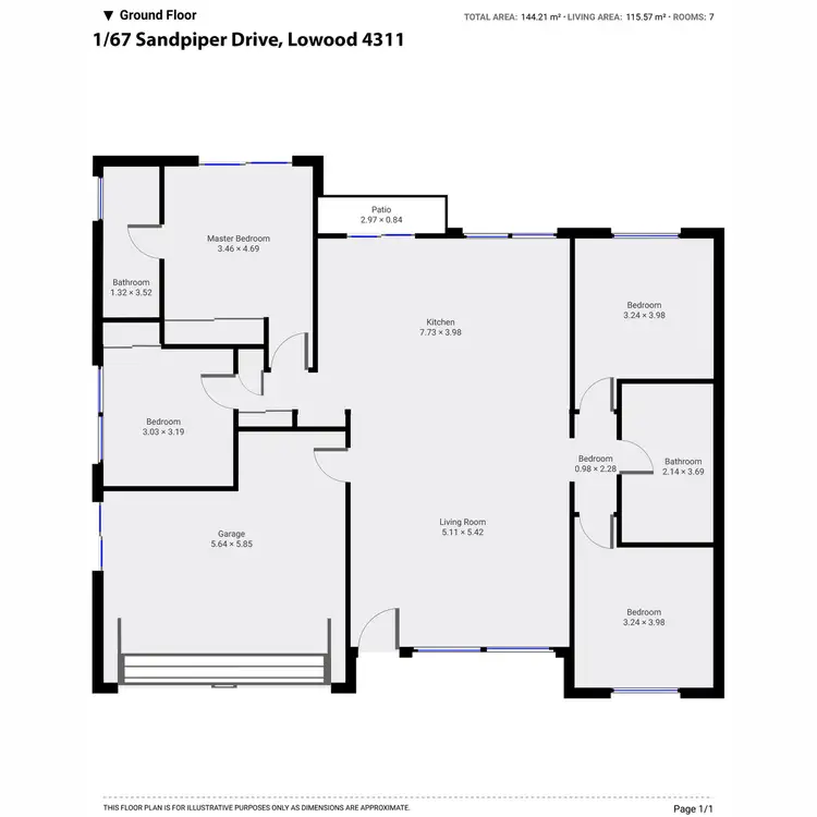 Floorplan of Homely house listing, 1/67 Sandpiper Drive, Lowood QLD 4311