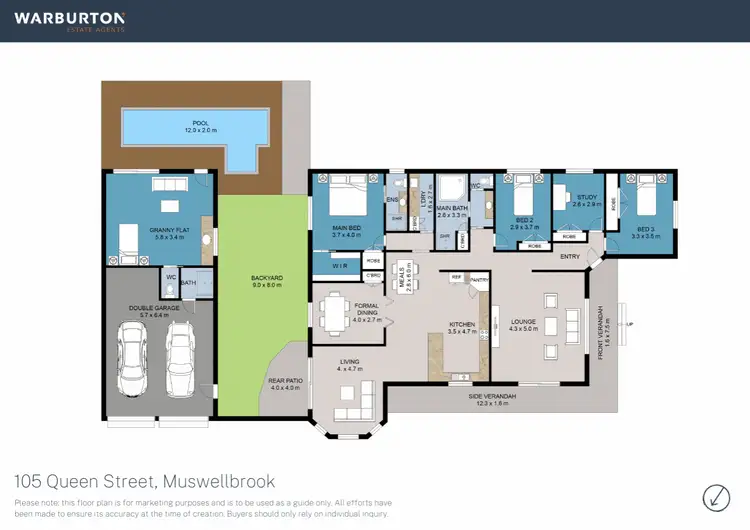 Floorplan of Homely house listing, 105 Queen Street, Muswellbrook NSW 2333