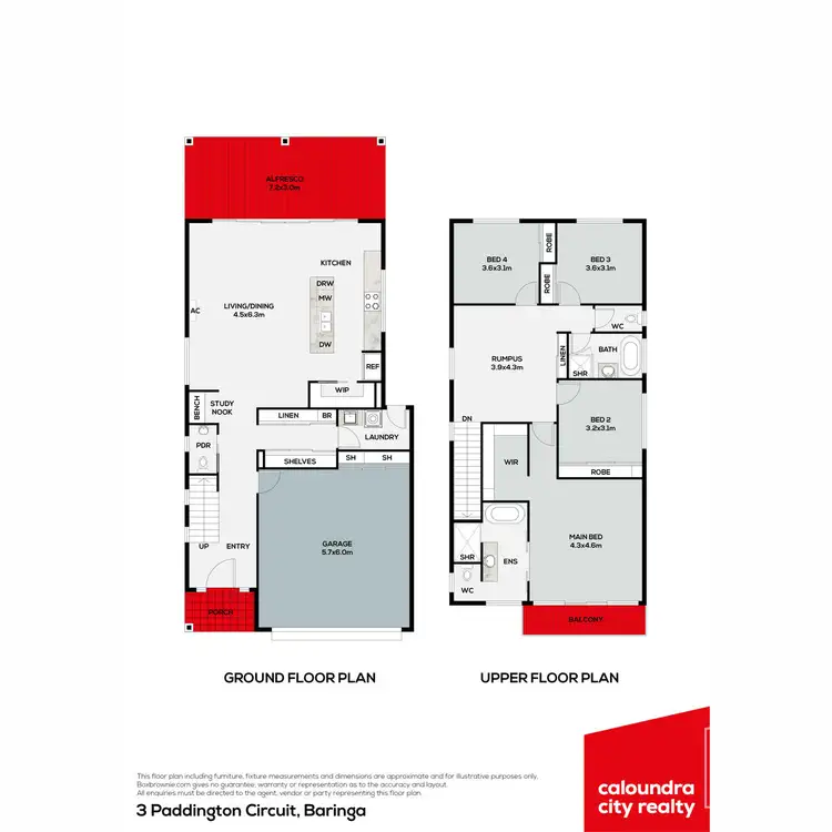Floorplan of Homely house listing, 3 Paddington Circuit, Baringa QLD 4551
