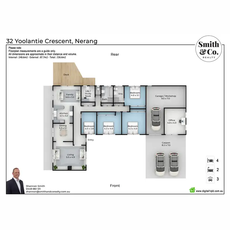 Floorplan of Homely house listing, 32 Yoolantie Crescent, Nerang QLD 4211