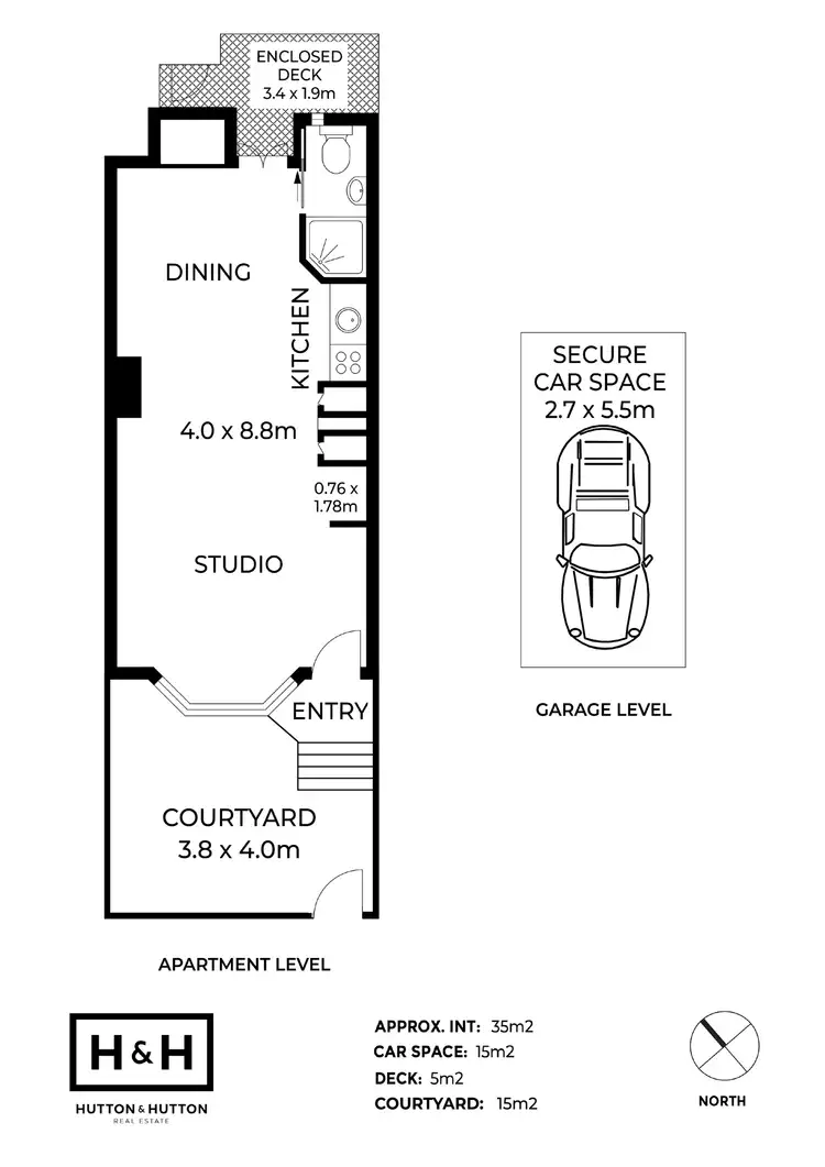 Floorplan of Homely studio listing, 5/53 Warry Street, Fortitude Valley QLD 4006