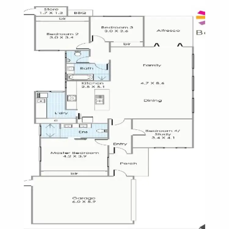 Floorplan of Homely house listing, 13B Canterbury Terrace, East Victoria Park WA 6101