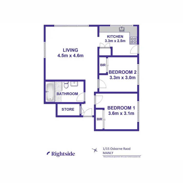 Floorplan of Homely unit listing, 1/15 Osborne Road, Manly NSW 2095