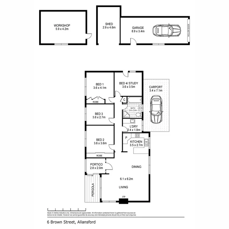 Floorplan of Homely house listing, 6 Brown Street, Allansford VIC 3277