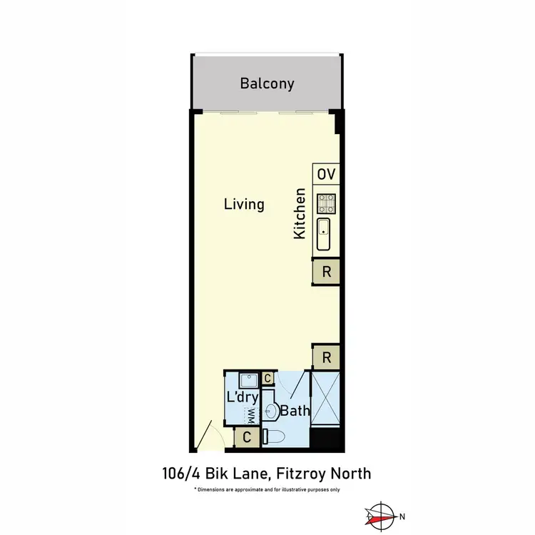 Floorplan of Homely apartment listing, Unit 106/4 Bik Lane, Fitzroy North VIC 3068