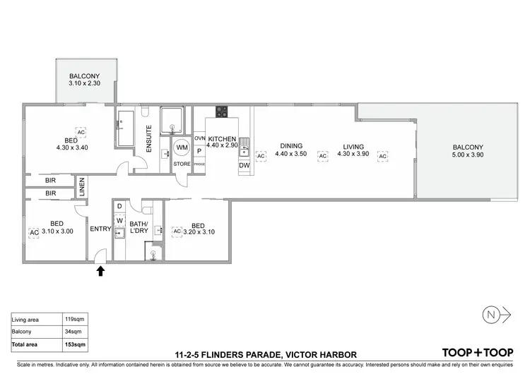 Floorplan of Homely apartment listing, 11/2-5 Flinders Parade, Victor Harbor SA 5211
