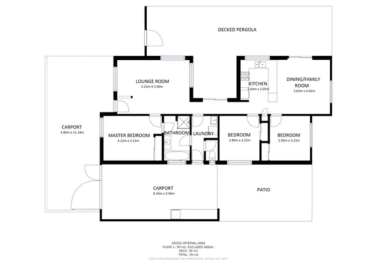 Floorplan of Homely house listing, 3 Kookaburra Place, Wodonga VIC 3690