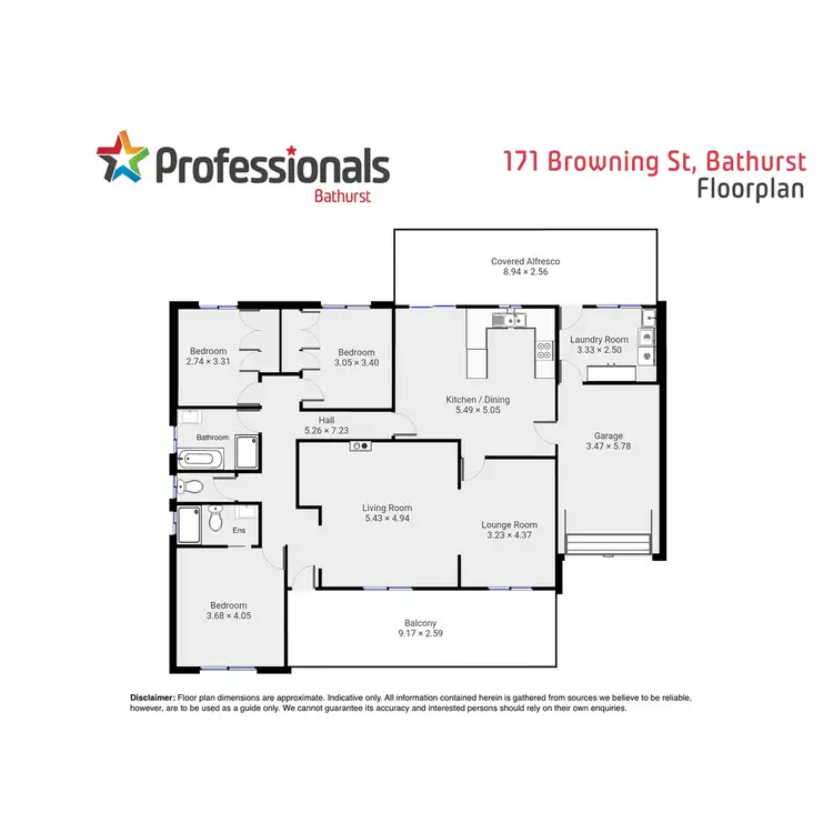 Floorplan of Homely house listing, 171 Browning Street, Bathurst NSW 2795