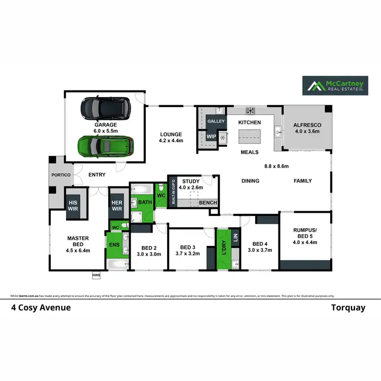 Floorplan of Homely house listing, 4 Cosy Avenue, Torquay VIC 3228