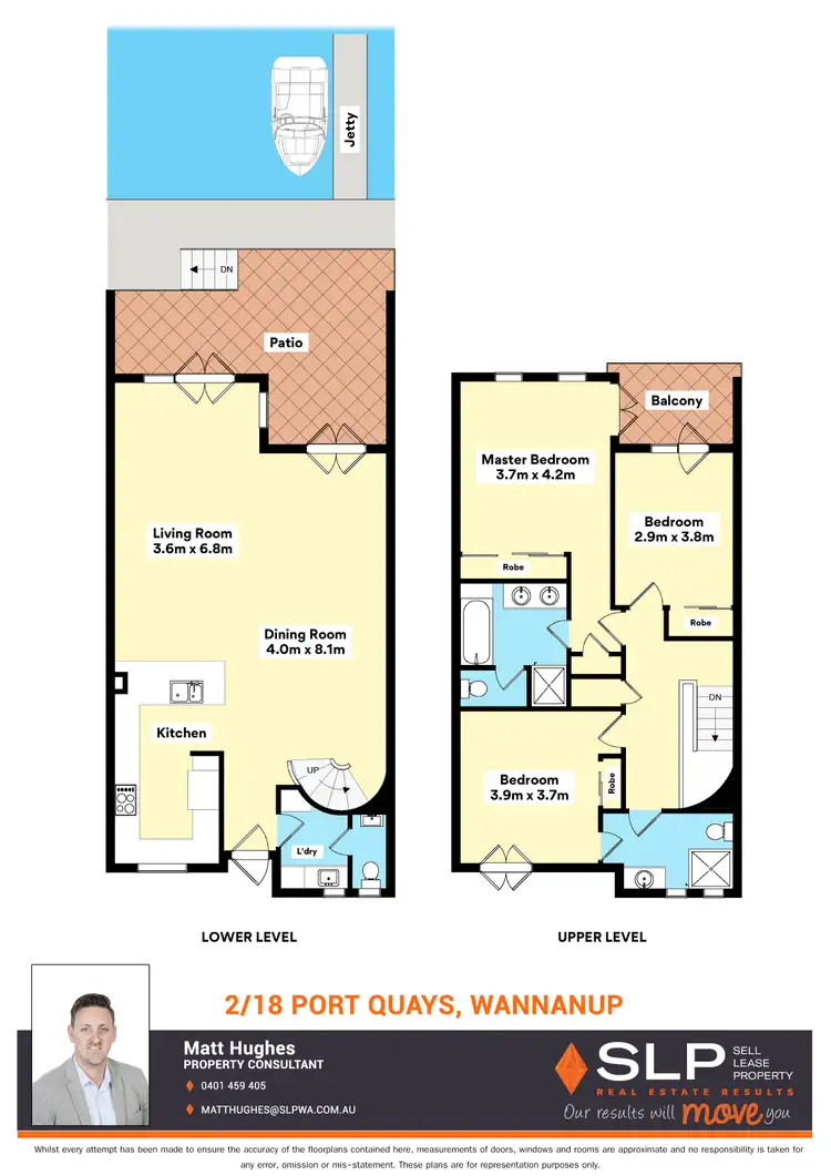 Floorplan of Homely townhouse listing, 2/18 Port Quays, Wannanup WA 6210