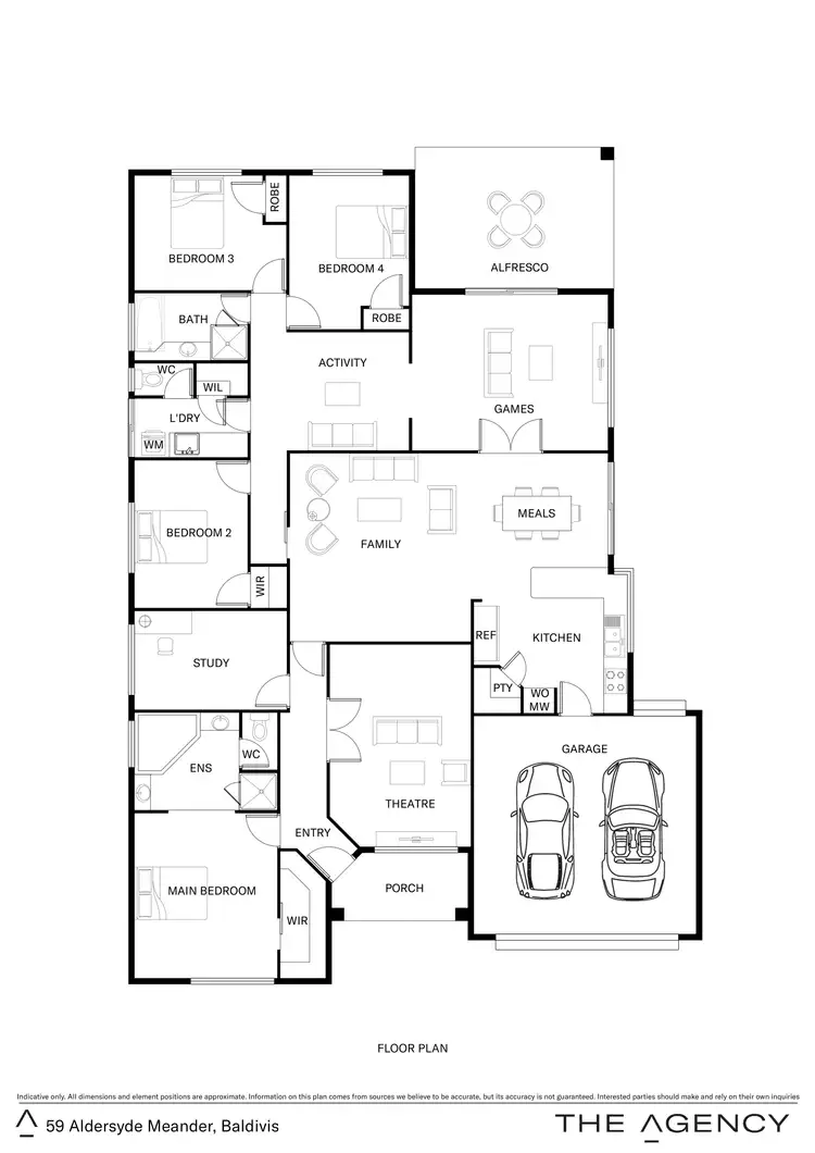 Floorplan of Homely house listing, 59 Aldersyde Meander, Baldivis WA 6171