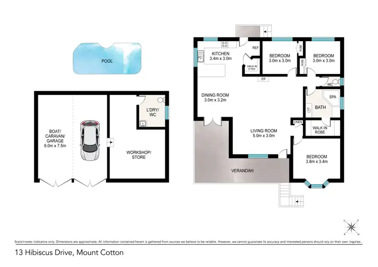 Floorplan of Homely house listing, 13 Hibiscus Drive, Mount Cotton QLD 4165