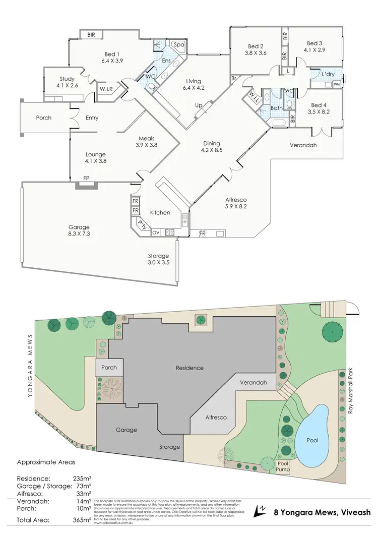 Floorplan of Homely house listing, 8 Yongara Mews, Viveash WA 6056
