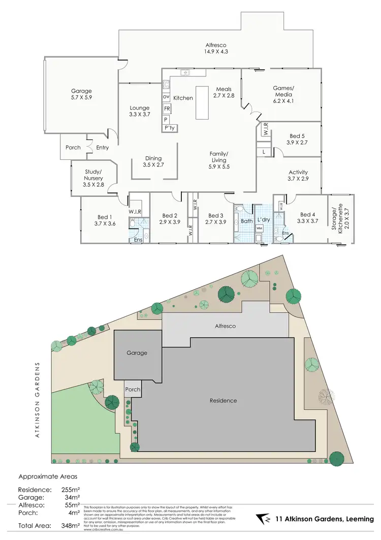Floorplan of Homely house listing, 11 Atkinson Gardens, Leeming WA 6149