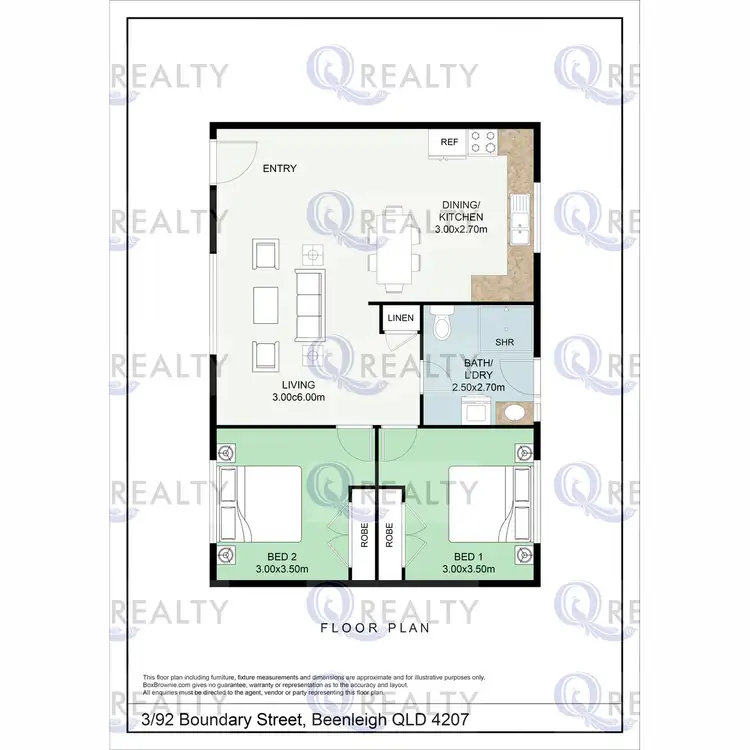 Floorplan of Homely townhouse listing, 3/92 Boundary Street, Beenleigh QLD 4207