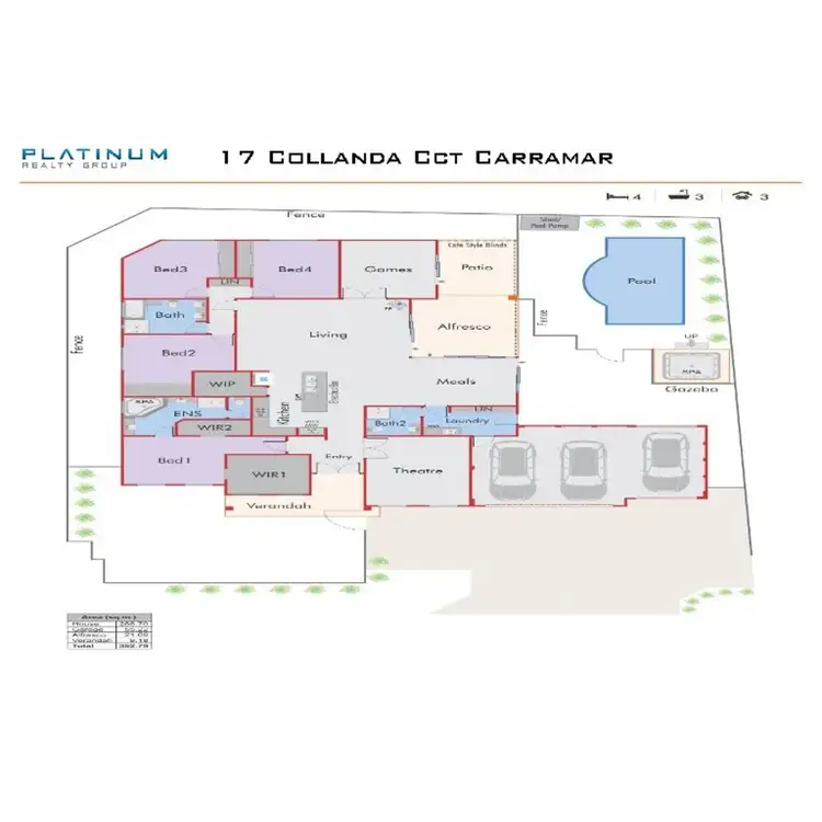 Floorplan of Homely house listing, 17 Collanda Circuit, Carramar WA 6031