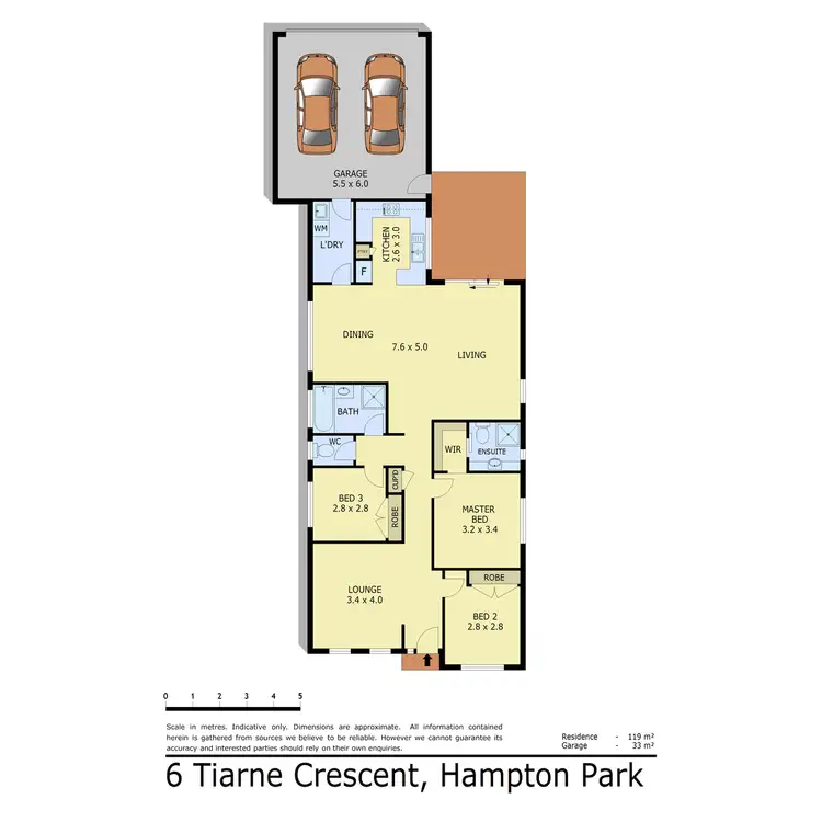 Floorplan of Homely house listing, 6 Tiarne Crescent, Hampton Park VIC 3976