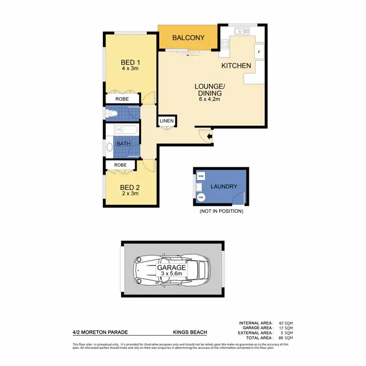 Floorplan of Homely unit listing, 4/2 Moreton Parade, Kings Beach QLD 4551