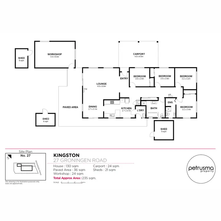 Floorplan of Homely house listing, 27 Groningen Road, Kingston TAS 7050