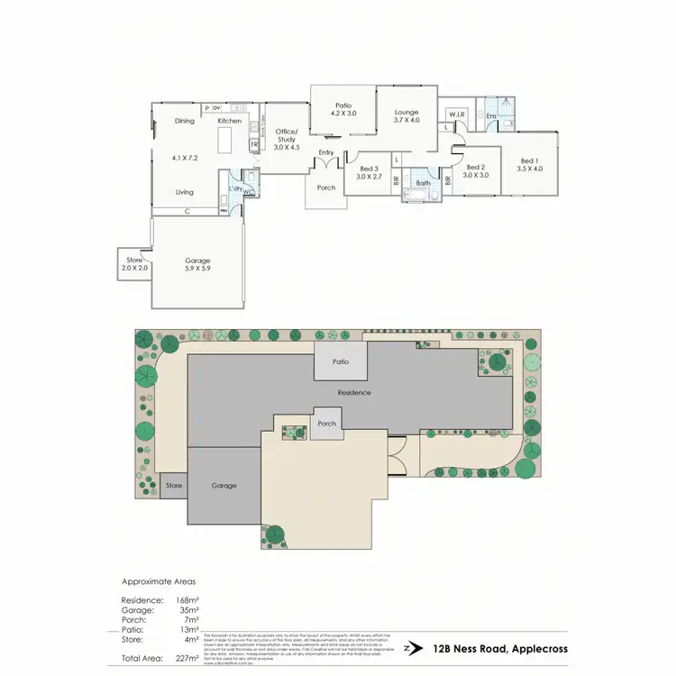 Floorplan of Homely house listing, 12B Ness Road, Applecross WA 6153