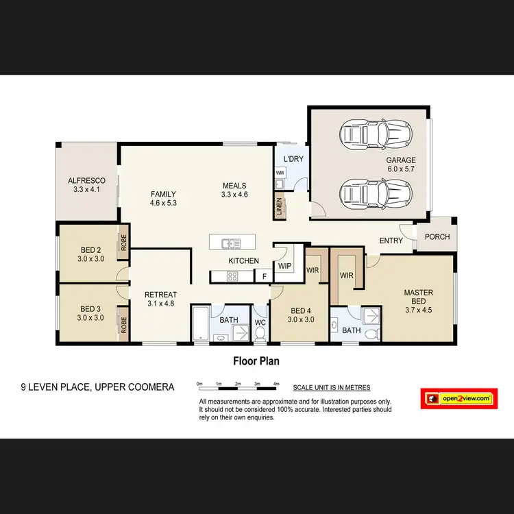 Floorplan of Homely house listing, 9 Leven Place, Upper Coomera QLD 4209