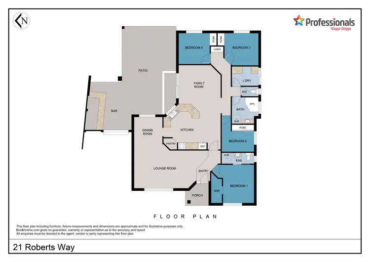 Floorplan of Homely house listing, 21 Roberts Way, Kooringal NSW 2650