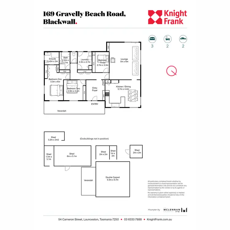 Floorplan of Homely house listing, 169 Gravelly Beach Road, Blackwall TAS 7275