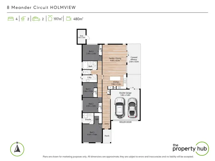 Floorplan of Homely house listing, 8 Meander Circuit, Holmview QLD 4207