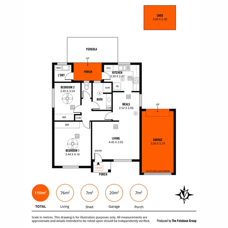 Floorplan of Homely unit listing, 1/2 Allan Street, Newton SA 5074