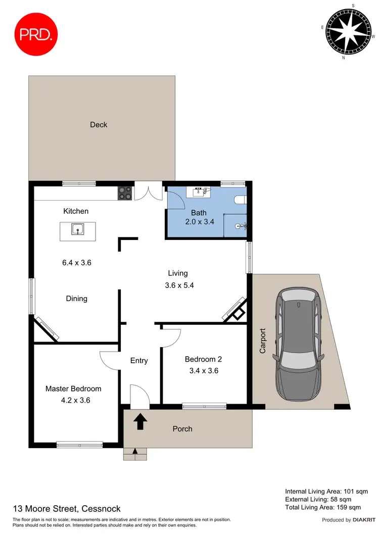 Floorplan of Homely house listing, 13 Moore Street, Cessnock NSW 2325
