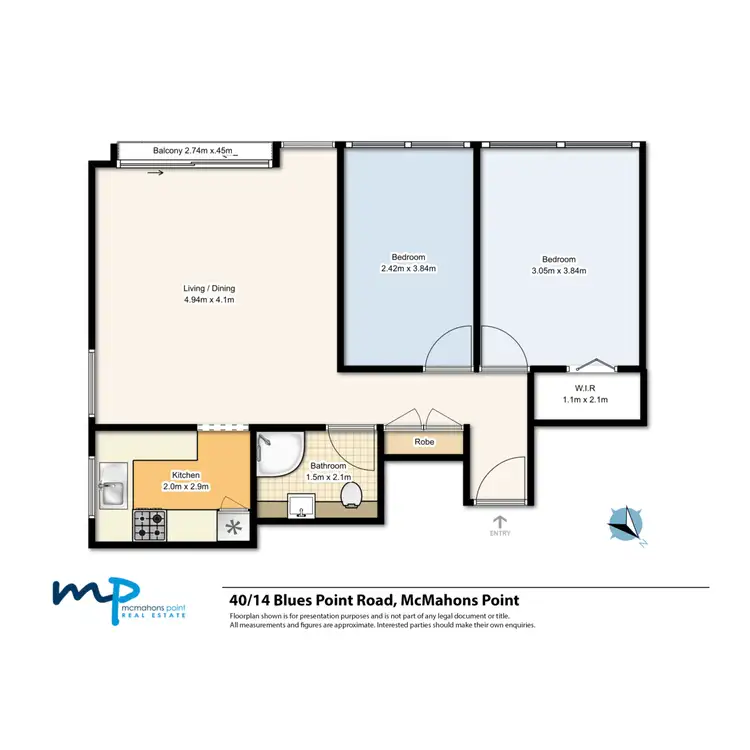 Floorplan of Homely apartment listing, 40/14-28 Blues Point Road, Mcmahons Point NSW 2060