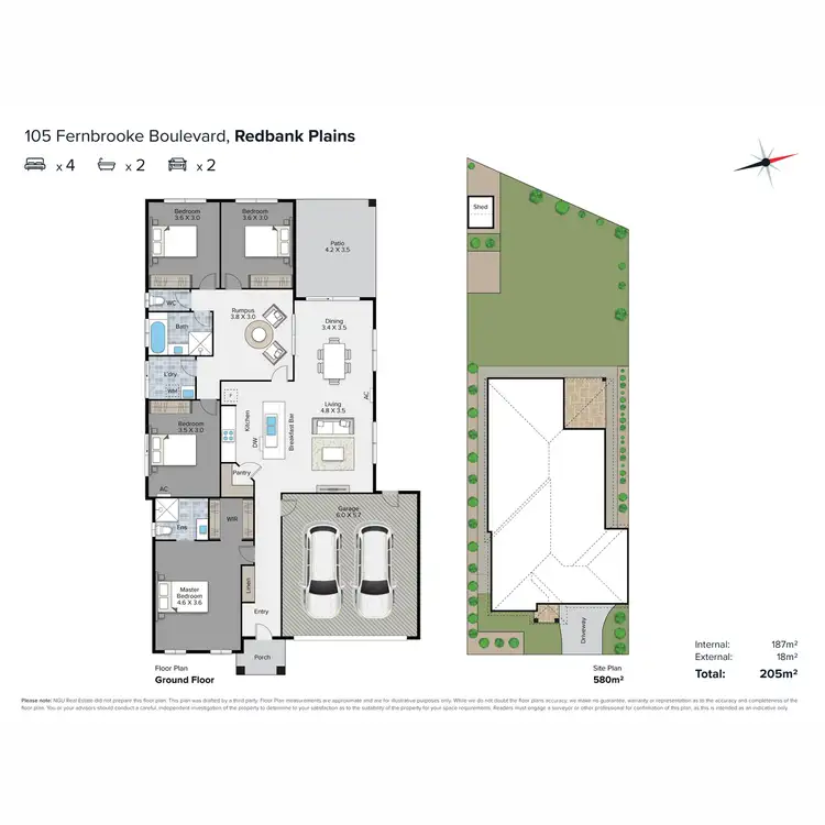 Floorplan of Homely house listing, 105 Fernbrooke Boulevard, Redbank Plains QLD 4301