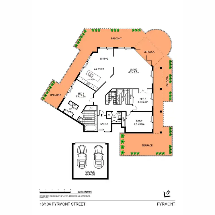 Floorplan of Homely apartment listing, 16/104 Pyrmont Street, Pyrmont NSW 2009