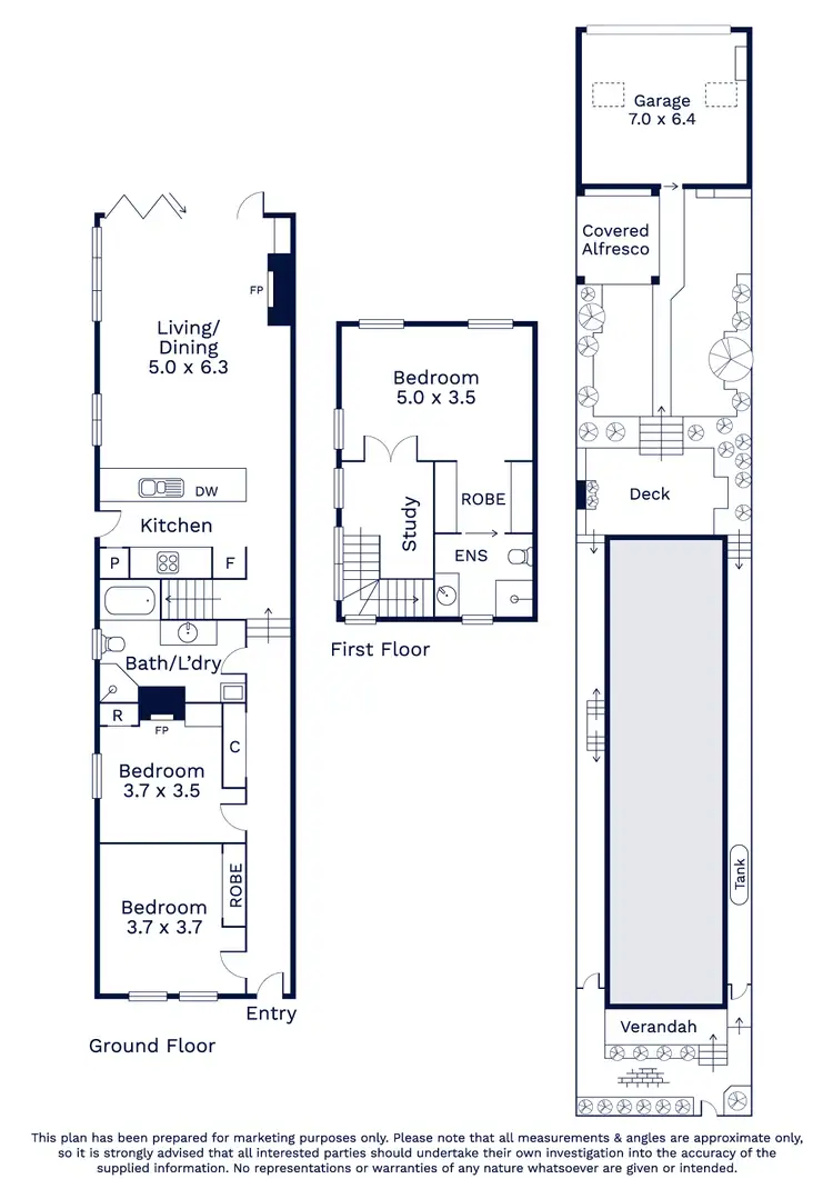 Floorplan of Homely house listing, 55 Westbourne Road, Kensington VIC 3031