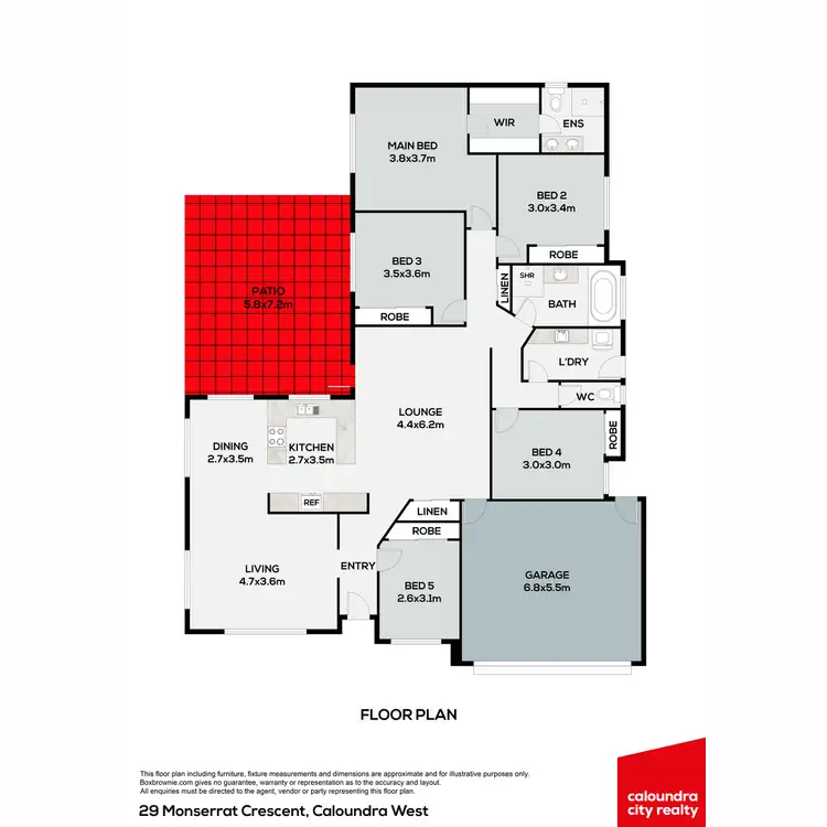 Floorplan of Homely house listing, 29 Montserrat Crescent, Caloundra West QLD 4551