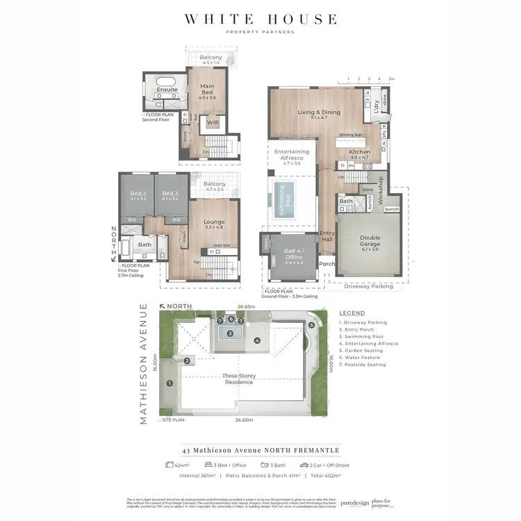 Floorplan of Homely house listing, 43 Mathieson Avenue, North Fremantle WA 6159