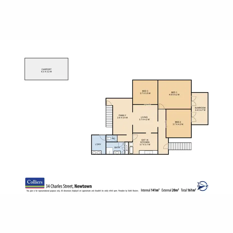 Floorplan of Homely house listing, 34 Charles Street, Newtown QLD 4350