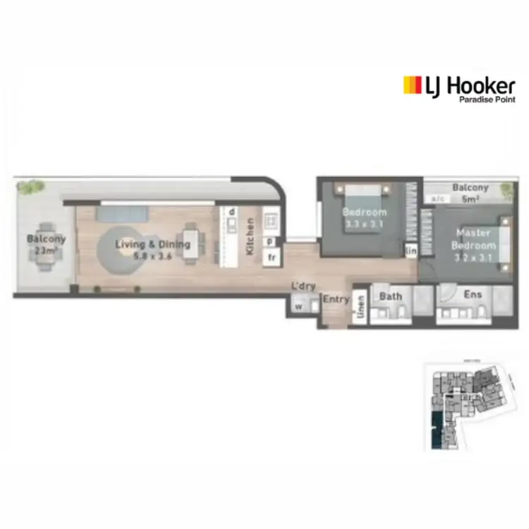 Floorplan of Homely apartment listing, 510/110 Frank Street, Labrador QLD 4215
