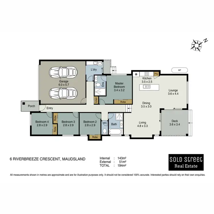 Floorplan of Homely house listing, 6 Riverbreeze Crescent, Maudsland QLD 4210