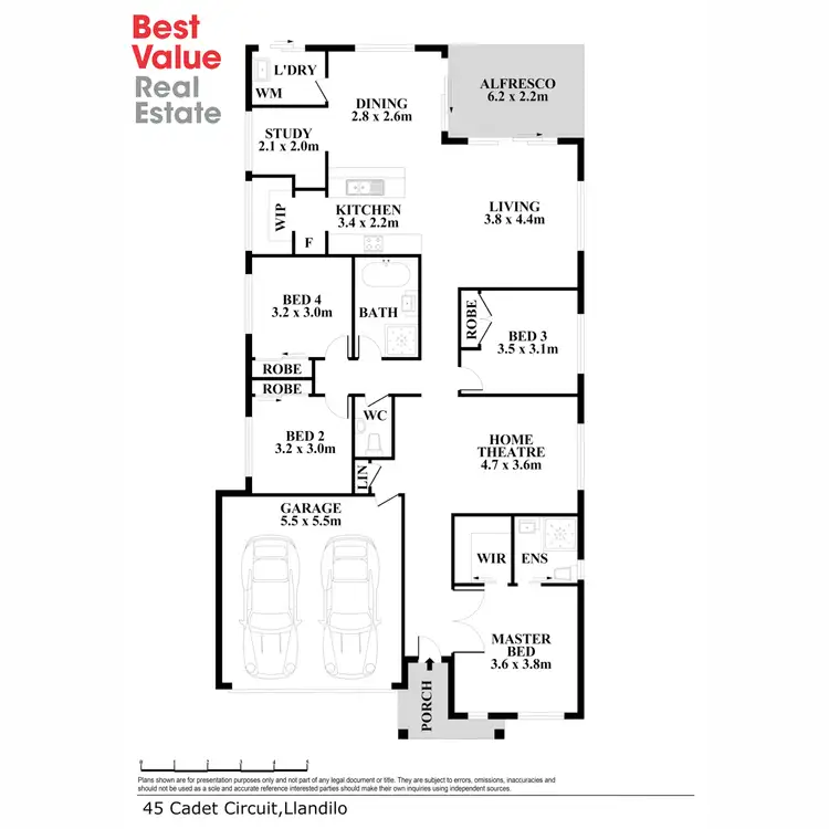 Floorplan of Homely house listing, 45 Cadet Circuit, Jordan Springs NSW 2747