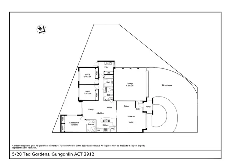 Floorplan of Homely townhouse listing, 5/20 Tea Gardens, Gungahlin ACT 2912