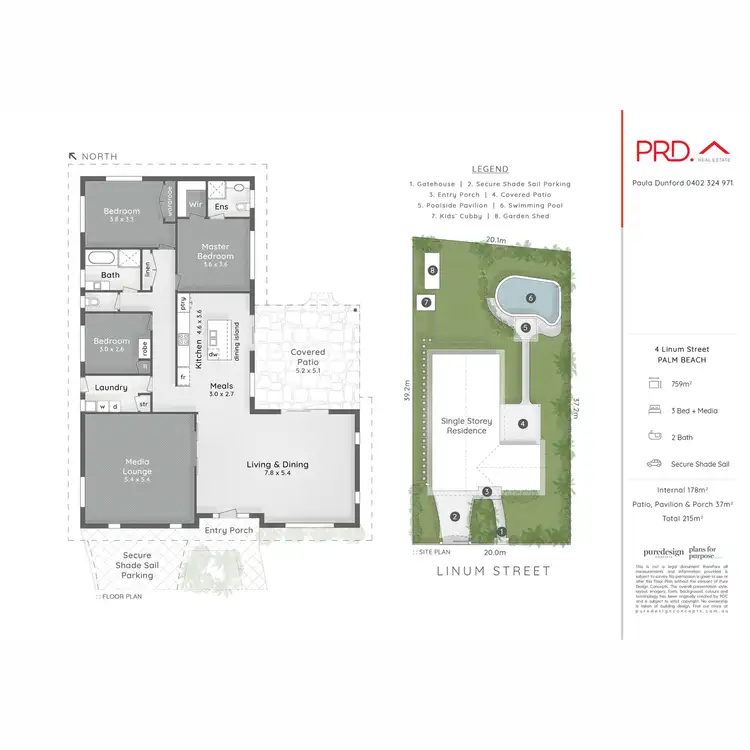 Floorplan of Homely house listing, 4 Linum Street, Palm Beach QLD 4221