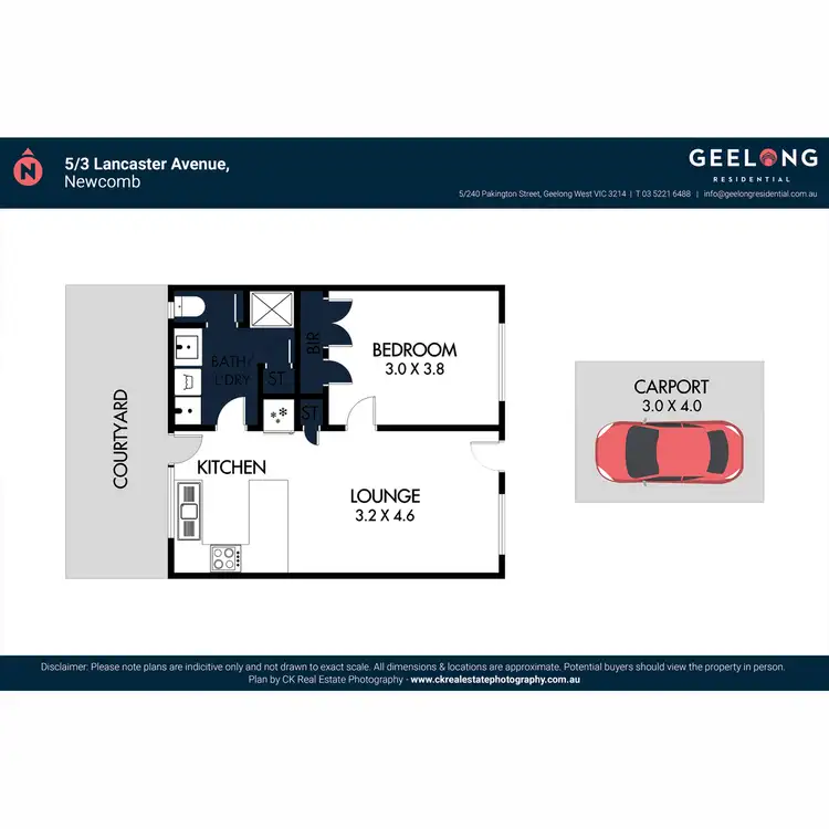 Floorplan of Homely unit listing, 5/3 Lancaster Avenue, Newcomb VIC 3219