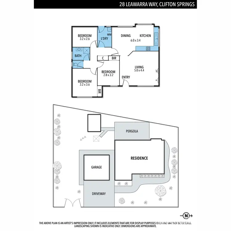 Floorplan of Homely house listing, 28 Leawarra Way, Clifton Springs VIC 3222