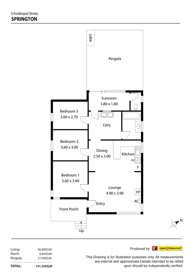 Floorplan of Homely house listing, 5 Ferdinand Street, Springton SA 5235
