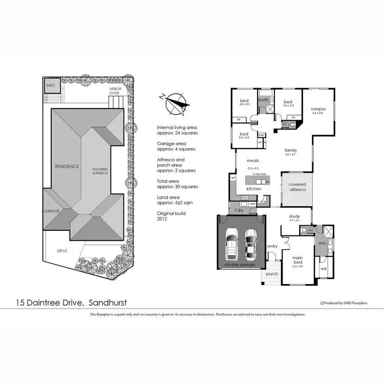 Floorplan of Homely house listing, 15 Daintree Drive, Sandhurst VIC 3977